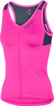 Castelli Solare ärmellos Top Rosa/Blau Damen