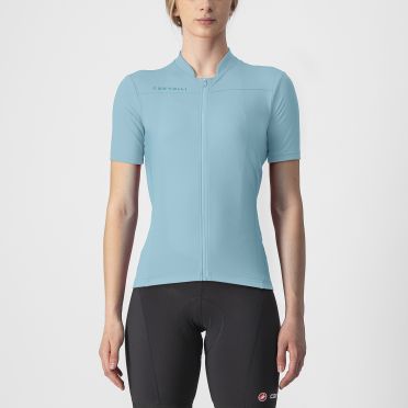 Castelli Anima 3 Radrikot Kurzarm Hellblau Damen 