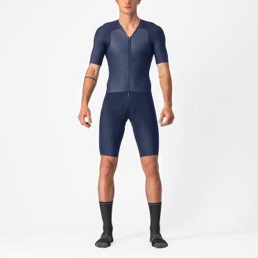 Castelli BTW speedsuit Kurzarm Blau Herren 