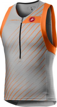 Castelli Free tri top Silbergrau Herren