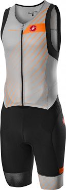 Castelli Free sanremo Trisuit SL Silbergrau Herren 