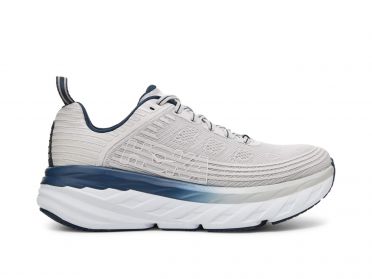 Hoka One One Bondi 6 Wide Laufschuhe Grau/Blau Damen