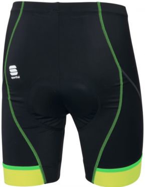 Sportful Giro 2 short 24cm Radhose Schwarz/Gelb/Grün Herren