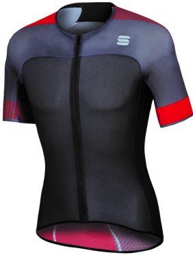 Sportful Bodyfit pro light jersey Kurzarm Radtrikot Schwarz/Rot Herren