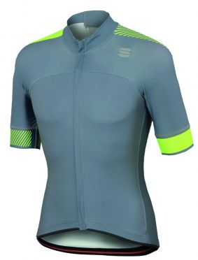 Sportful Bodyfit pro classics jersey Kurzarm Radtrikot Grau/Gelb Fluo Herren