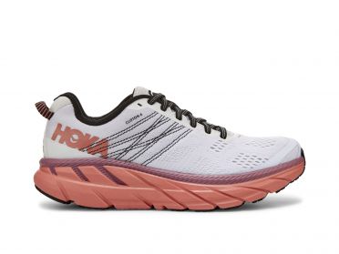 Hoka One One Clifton 6 Laufschuhe Weiß/Rosa Damen