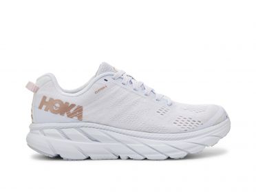 Hoka One One Clifton 6 Laufschuhe Weiß/Gold Damen
