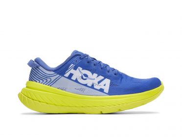 Hoka One One Carbon X Laufschuhe Blau/Gelb Herren