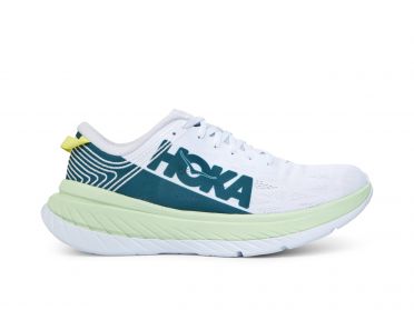 Hoka One One Carbon X Laufschuhe Weiß/Grün Herren