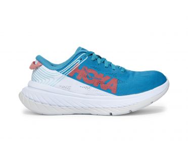 Hoka One One Carbon X Laufschuhe Weiß/Blau Damen