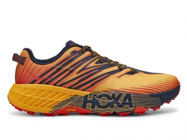Hoka One One Speedgoat 4 Trail Laufschuhe Orange/Gelb Herren