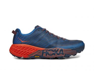 Hoka One One Speedgoat 4 Trail Laufschuhe Blau/Orange Herren
