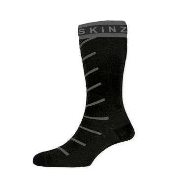 Sealskinz Super thin pro mid hydrostop Radsocken Schwarz/Grau