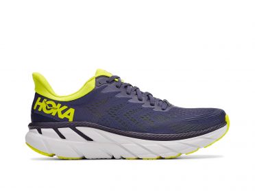 Hoka One One Clifton 7 Laufschuhe Blau/Gelb Herren