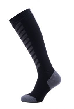 Sealskinz MTB mid knee Radsocken Schwarz/Anthrazit