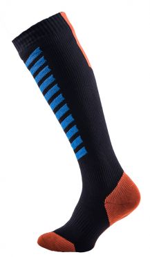 Sealskinz MTB mid knee Radsocken Schwarz/Blau/Orange