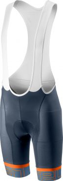 Castelli Volo bibshort Trägerhose Blau/Orange Herren