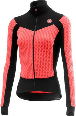 Castelli Sfida W Radtrikot lange Ärmel Rosa Damen