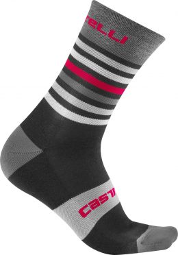 Castelli Gregge 15 Radsocken Schwarz/Rot Herren