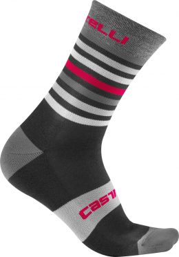 Castelli Gregge 15 Radsocken Schwarz/Rot Herren 