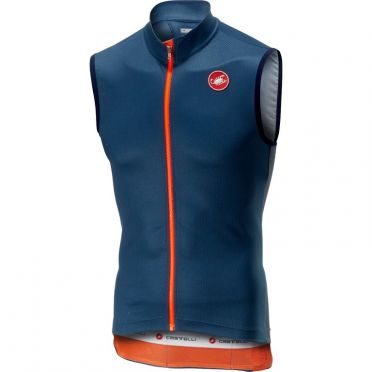 Castelli Entrata 3 Radtrikot Ärmellos Blau Herren