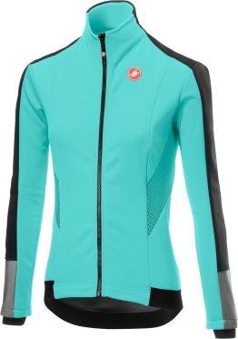 Castelli Mortirolo 3 W lange Ärmel Jacke Hellblau Damen