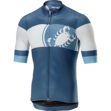 Castelli Ruota Jersey Kurzarmtrikot Blau