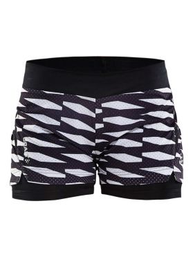 Craft Breakaway 2-in-1 Laufshort Schwarz/Weiß Damen