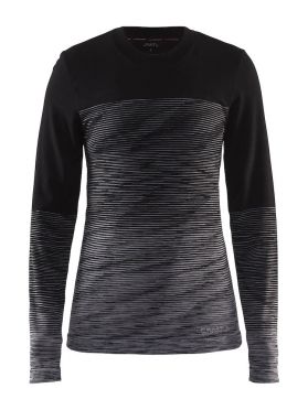 Craft Wool Comfort 2.0 Langarm Unterwäsche Schwarz Damen