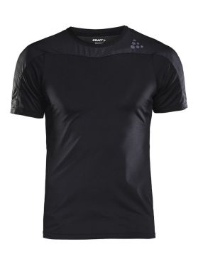 Craft Shade Kurzarm Laufshirts Schwarz Herren