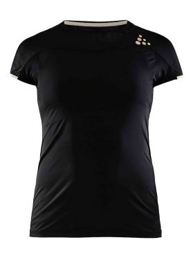 Craft Shade Kurzarm Laufshirts Schwarz Damen