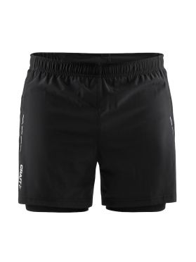 Craft Essential 2-in-1 Laufshort Schwarz Herren