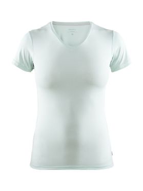 Craft Essential V-neck Kurzarm Unterhemd Grün/Plexi Damen