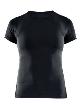 Craft Essential Kurzarm Unterhemd Schwarz Damen
