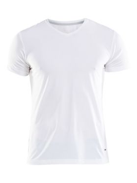 Craft Essential V-neck Kurzarm Unterhemd Weiß Herren