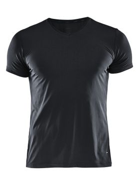 Craft Essential V-neck Kurzarm Unterhemd Schwarz Herren