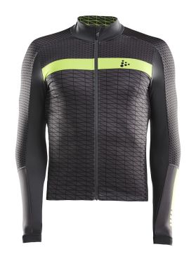 Craft Route Radtrikot Lange Armel Grau/Gelb Herren