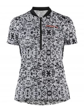 Craft Velo Art Radtrikot Weiß/Schwarz Damen