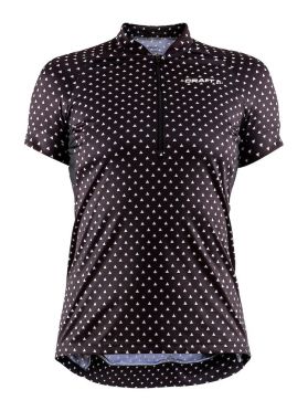Craft Velo Art Radtrikot Schwarz/Weiß Damen