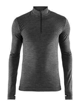 Craft Fuseknit comfort zip Langarm Unterwäsche Dunkelgrau Herren