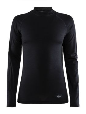 Craft Warm merino Langarm Unterwäsche Schwarz Damen