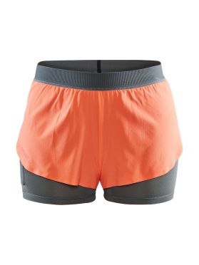 Craft Vent 2 in 1 Racing Laufshort Orange Damen