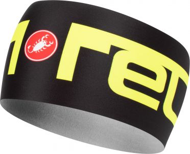 Castelli Viva 2 thermo headband Schwarz/Gelb Herren
