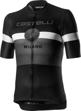 Castelli Milano Kurzarmtrikot Schwarz/Weiß Herren