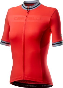 Castelli Promessa 3 Kurzarmtrikot Rot Damen
