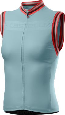 Castelli Promessa 3 Ärmellos Radtrikot Hellblau Damen