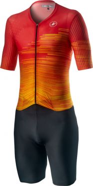 Castelli PR speed Trisuit Kurzarm Schwarz/Rot Herren