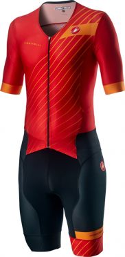 Castelli Free Sanremo 2 Trisuit Kurzarm Rot/Schwarz Herren