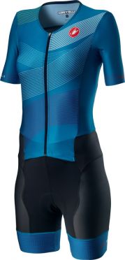 Castelli Free Sanremo 2 W Trisuit Kurzarm Schwarz/Blau Herren
