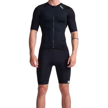 2XU Aero tri top Kurzarm Schwarz Herren 